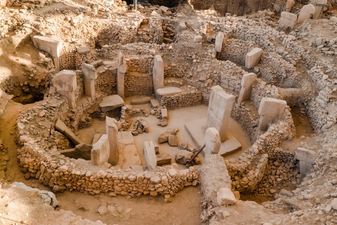 The carved megalithic pillars of Gobekli Tepe