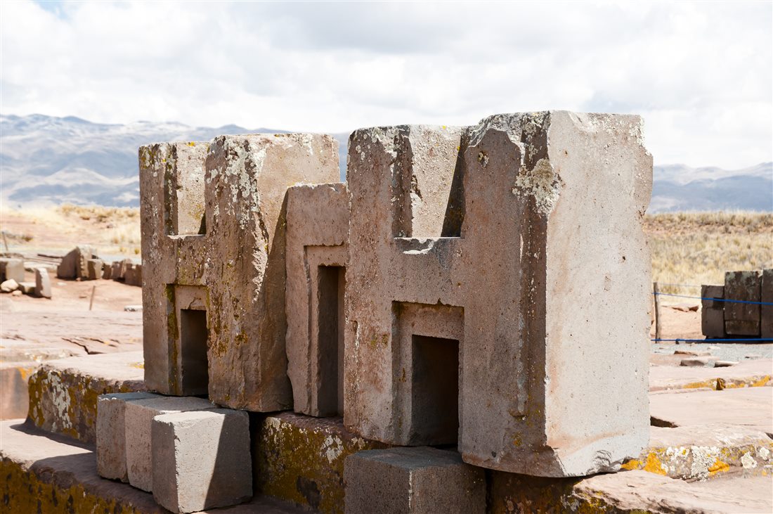 Precisely cut stone blocks at Puma Punku