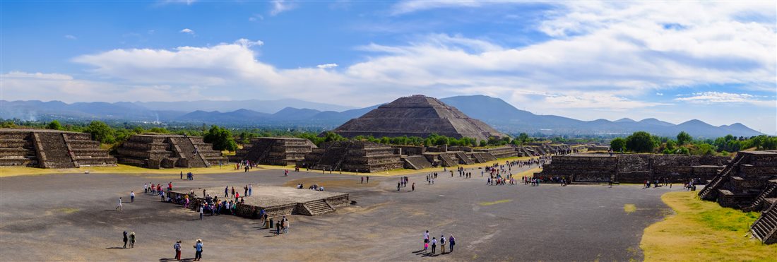 The Avenue of the Dead and pyramids of Teotihuacan